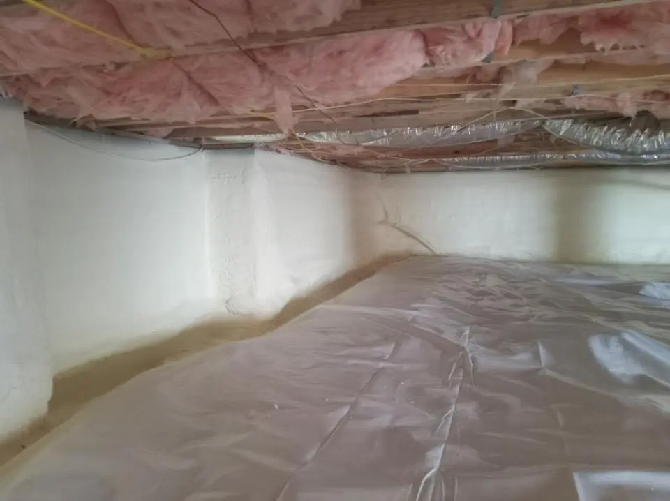 Crawl space encapsulation with closed-cell spray foam for Spray Foam Roofing Repair in Lanham
